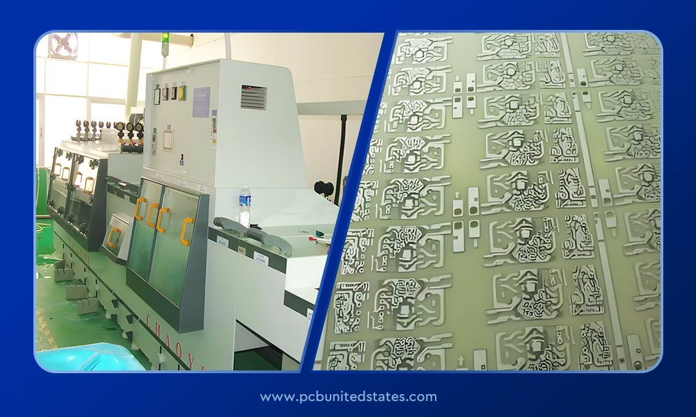PCB etching machine and finished PCB 