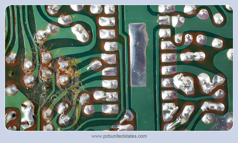 Clean Circuit Boards Affected by Corrosion