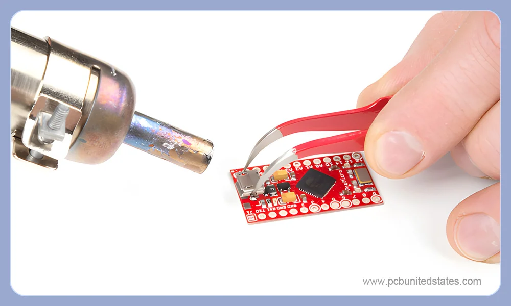 Manual SMD Soldering with a Hot Air Soldering Gun